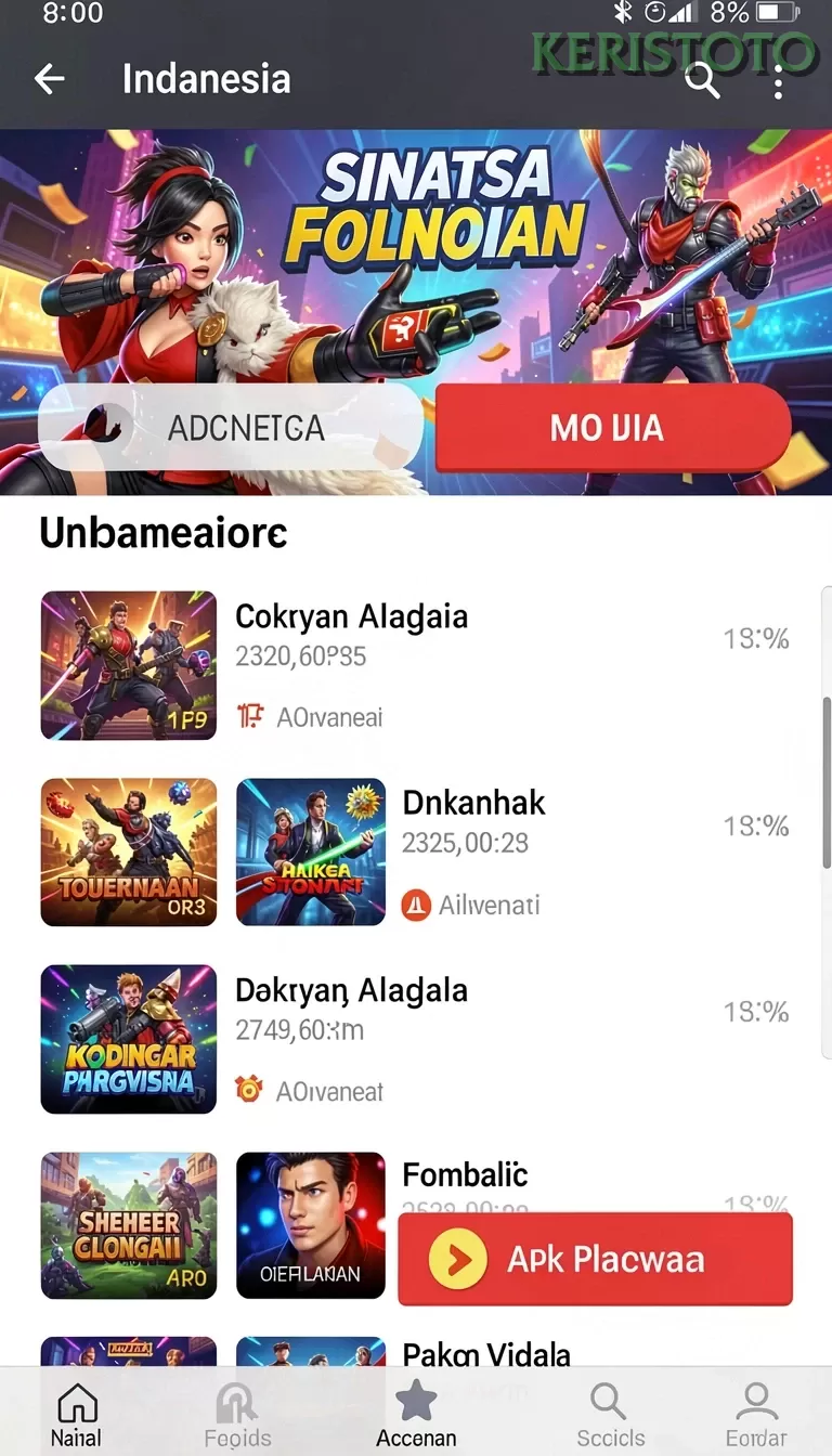 Cuplikan layar SUPERVIP — aktivitas